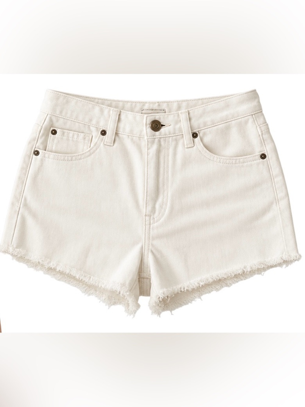 American Vintage White Denim Cutoff Shorts Size 28